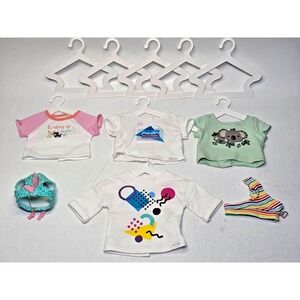 American Girl Set of T-Shirt Clothes with Hangers
